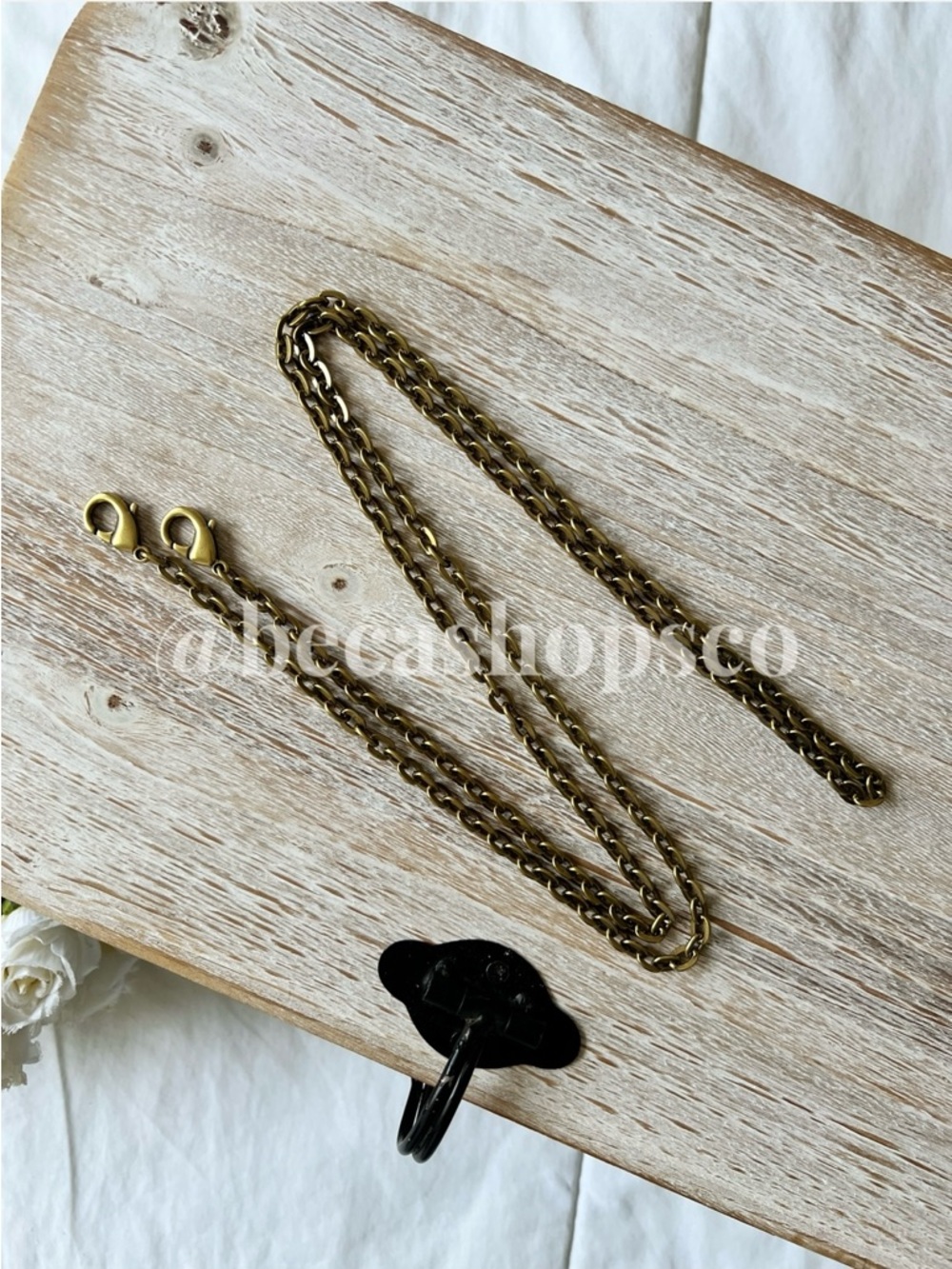 Crossbody Brass Oval Chain Strap Replacement 48” Long